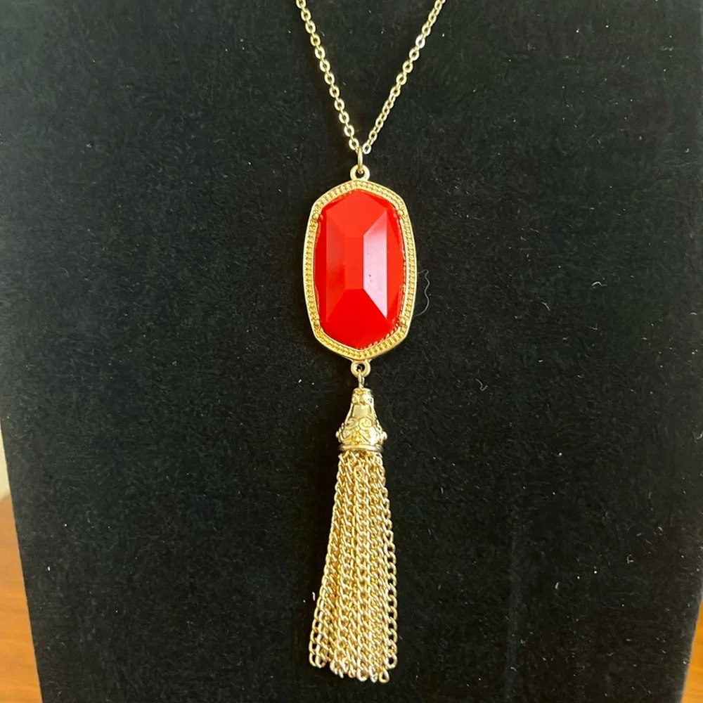 Red Tassel Fashion Necklace